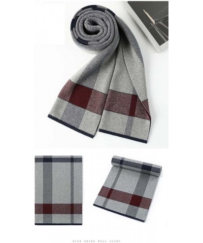 Cashmere Men's Scarf Casual Plaid Scarf Outdoor Warm Men's Scarf (Color : 4, Size : 30cmX180cm) 30cmX180cm 4 $32.27 Scarves