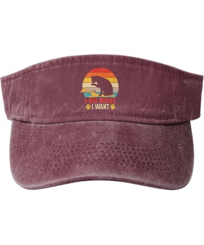 I Do What I Want Sun Hat Sun Visor Hats for Women Men Baseball Cap Golf Hats Red $11.12 Visors