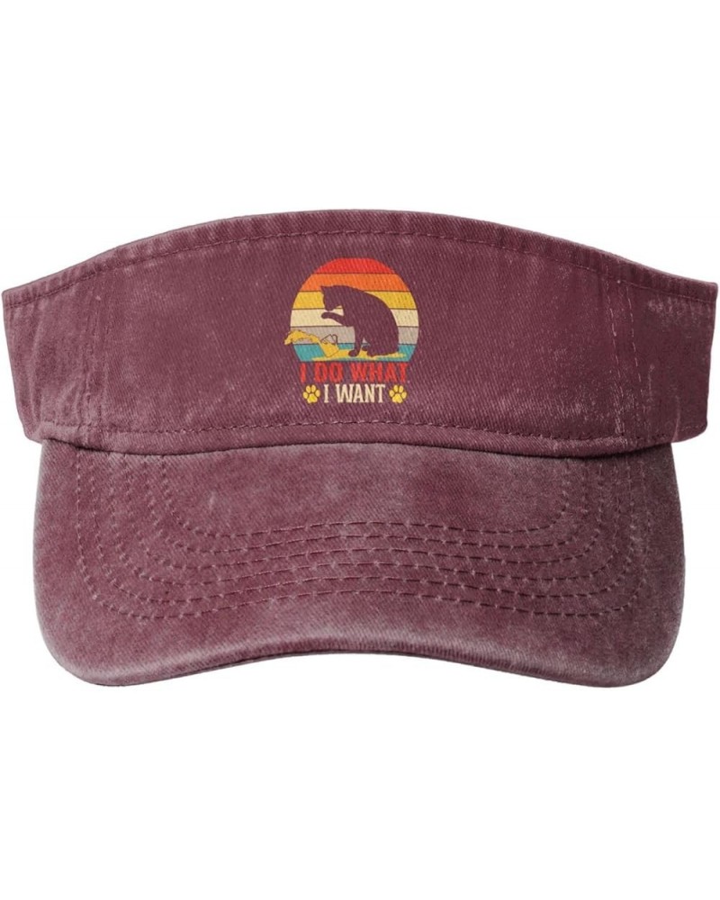 I Do What I Want Sun Hat Sun Visor Hats for Women Men Baseball Cap Golf Hats Red $11.12 Visors