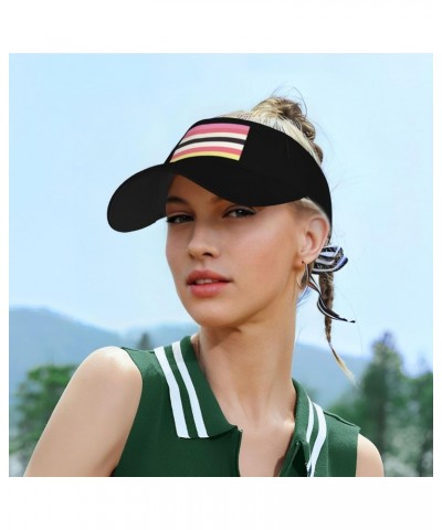 Lesbian Rainbow Pride LGBTQ Visor Cap Adjustable Uv Protection Sun Visor Hats Empty Top Baseball Hat for Women and Men $13.91...