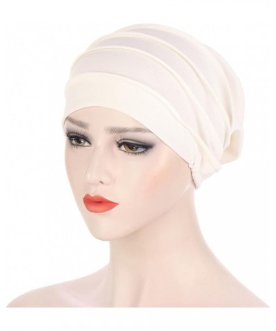 Turbans for Women Head Wraps for Women Hijab Undercap Women's Hats Caps Toe Caps Pleated Muslim Pile Baseball Caps White $17....