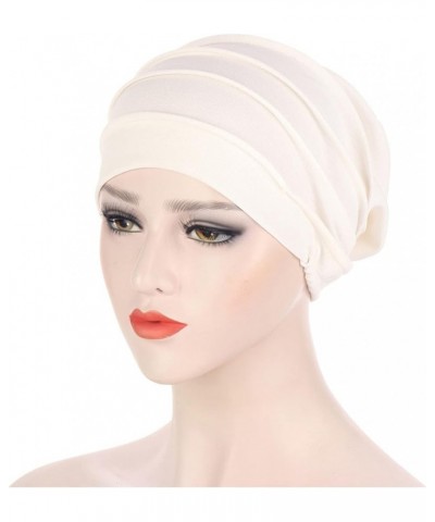 Turbans for Women Head Wraps for Women Hijab Undercap Women's Hats Caps Toe Caps Pleated Muslim Pile Baseball Caps White $17....