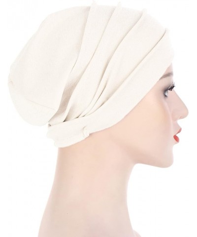 Turbans for Women Head Wraps for Women Hijab Undercap Women's Hats Caps Toe Caps Pleated Muslim Pile Baseball Caps White $17....