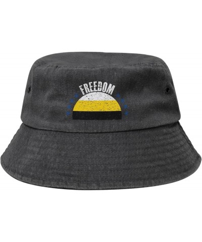 The Novorussia Flag and Freedom Bucket Hat for Men Women Outdoor Washed Cotton Sun Hats Travel Beach Hat Black $10.28 Bucket ...