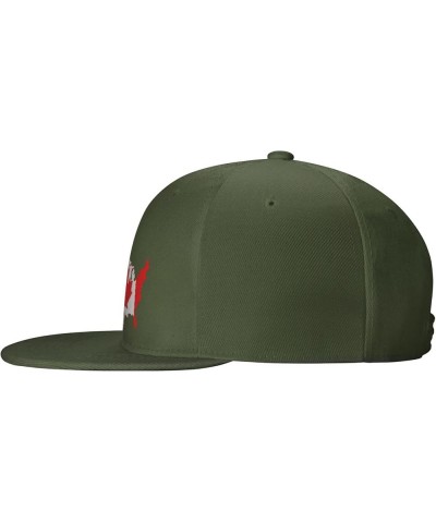 Canada Flag Map Baseball Cap Adjustable Fashion Classic Snapback Hat for Men Women Black Moss Green $11.00 Baseball Caps