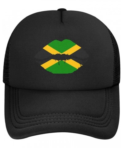 Jamaica Flag Mesh Cap Jamaican Baseball Cap Men Women Fashion Baseball Hat Adjustable Buckle Dad Trucker Hats Sports Cap Blac...