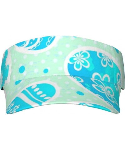 Easter Blue Egg Pattern Baseball Cap with Adjustable Empty Top for Women and Men - Uv Protection Sun Visor Hat $10.44 Visors