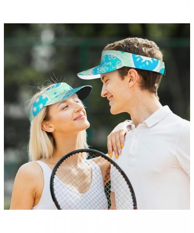 Easter Blue Egg Pattern Baseball Cap with Adjustable Empty Top for Women and Men - Uv Protection Sun Visor Hat $10.44 Visors