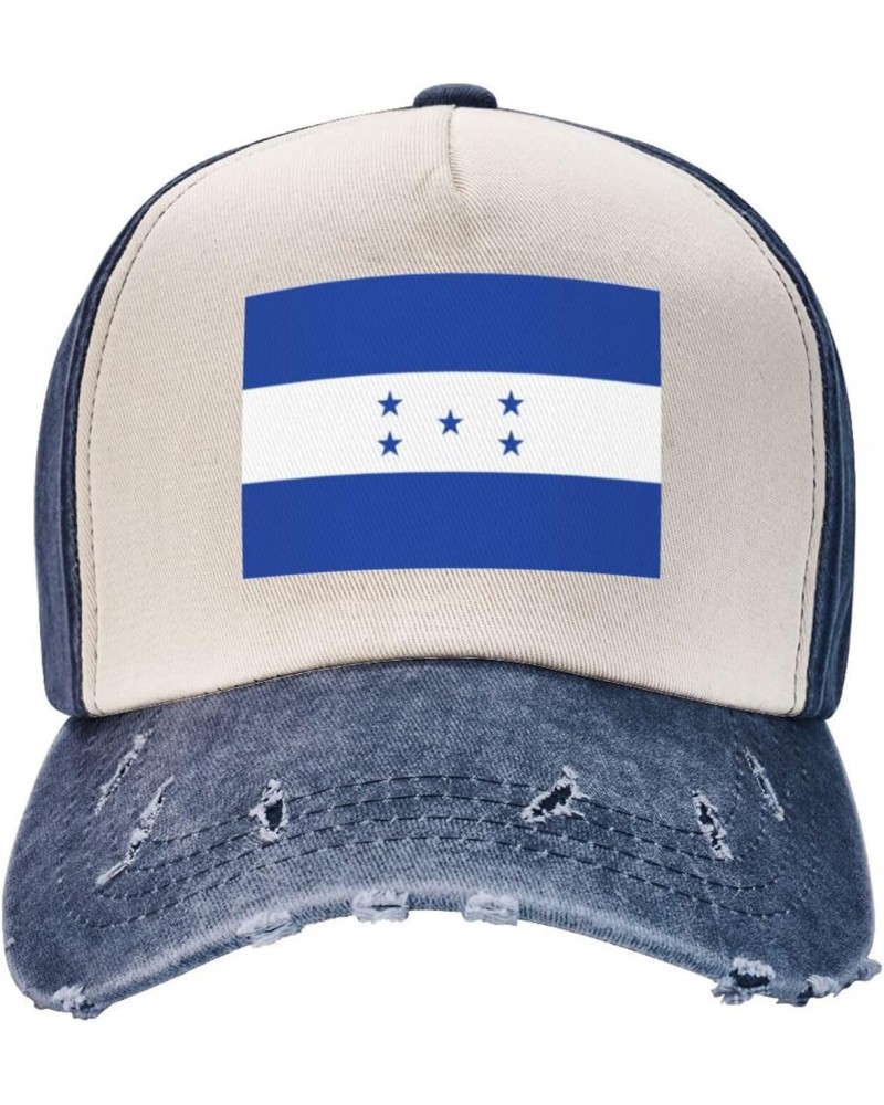 Honduras Flag Upgrade Your Style with Funny Adjustable Cotton Baseball Caps for Men and Women Navy Blue $9.49 Baseball Caps