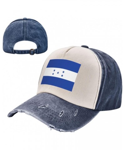 Honduras Flag Upgrade Your Style with Funny Adjustable Cotton Baseball Caps for Men and Women Navy Blue $9.49 Baseball Caps