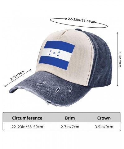 Honduras Flag Upgrade Your Style with Funny Adjustable Cotton Baseball Caps for Men and Women Navy Blue $9.49 Baseball Caps