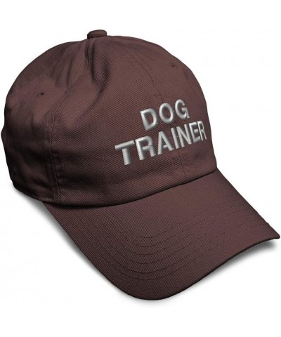 Soft Baseball Cap Dog Trainer A Embroidery Humor Teacher Twill Cotton Dad Hats for Men & Women Brown Design Only $14.83 Baseb...