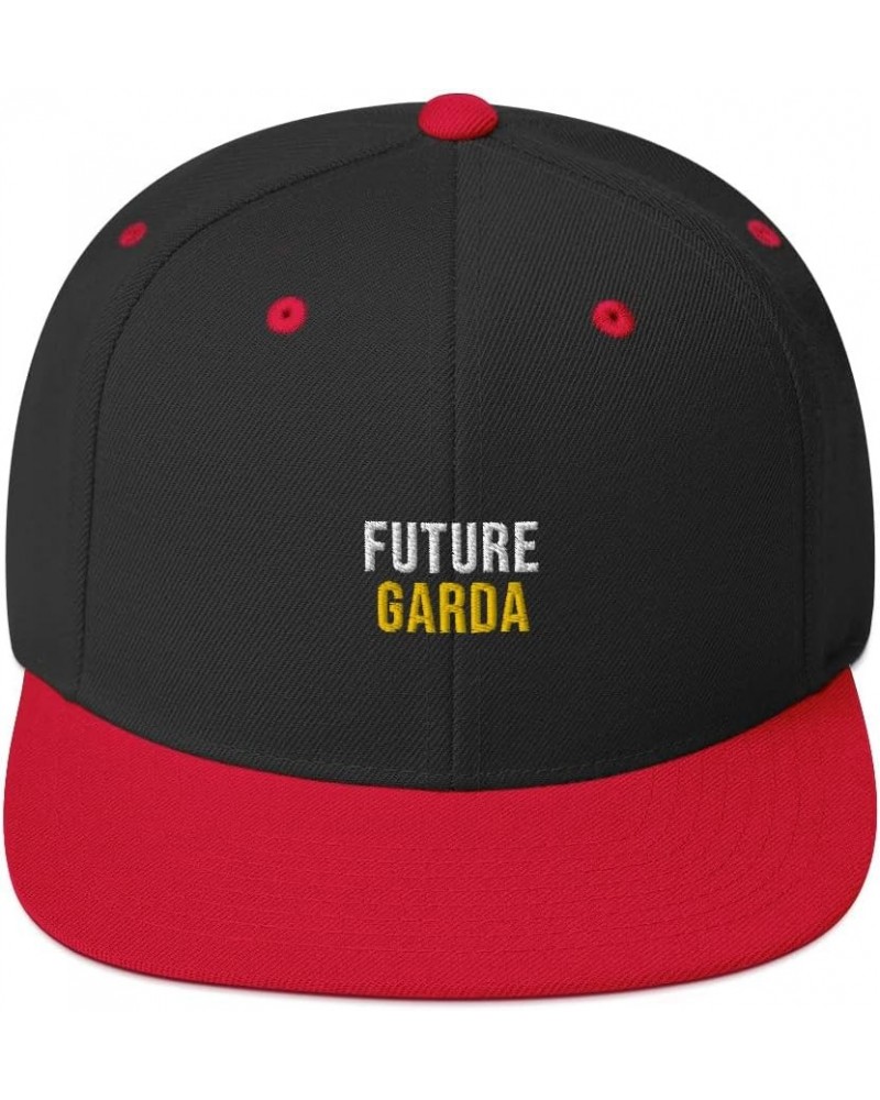 Future Garda Hat (Embroidered Snapback Cap) Garda Apparel Black/ Red $23.99 Baseball Caps