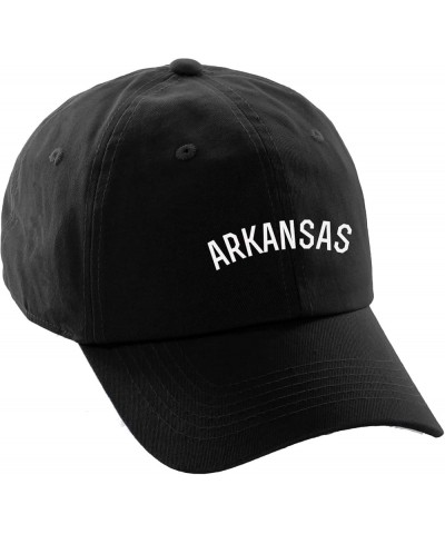 USA Cities Baseball Dad Hat Cap Cotton Unstructure Low Profile Strapback Arkansas Black White $12.21 Baseball Caps