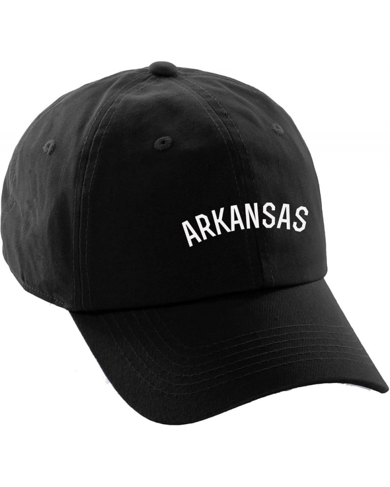 USA Cities Baseball Dad Hat Cap Cotton Unstructure Low Profile Strapback Arkansas Black White $12.21 Baseball Caps