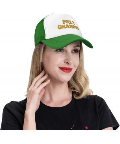 Foxys-Grandpa Hat Black Baseball Cap Men Women Trucker Hat Green $17.96 Baseball Caps