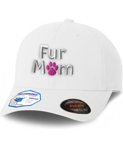 Flexfit Hats for Men & Women Fur Mom Polyester Dad Hat Baseball Cap White $19.24 Baseball Caps