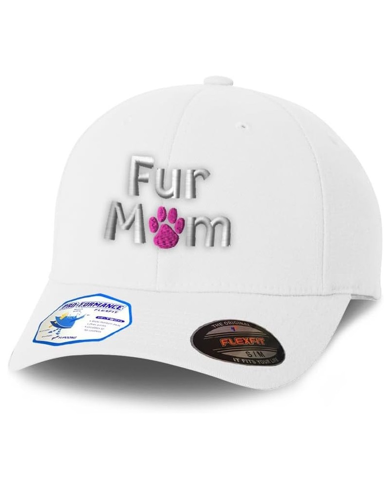 Flexfit Hats for Men & Women Fur Mom Polyester Dad Hat Baseball Cap White $19.24 Baseball Caps