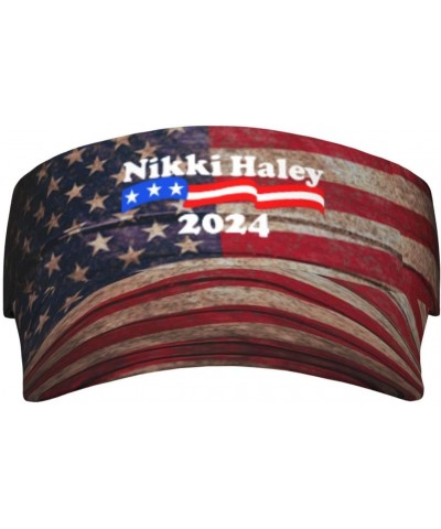 Nikki Haley 2024 for President Campaign Visor Cap Sports Empty Top Hats Adjustable Sun Tennis Caps for Men Women67 Black $13....