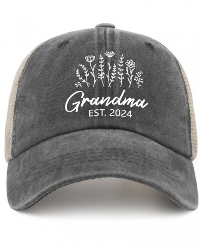 Grandma Est 2024 Hat Women Cute Mama Mother Day Caps Women AllBlack Ball Caps Cute Unique Gifts for Nanny Allblack $13.18 Bas...