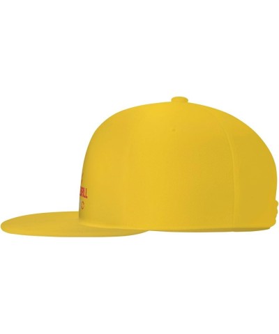 Eat Sleep Baseball Repeat Snapback Hats for Men Baseball Cap Trucker Hat Flat Brim Hats Yellow $9.79 Baseball Caps