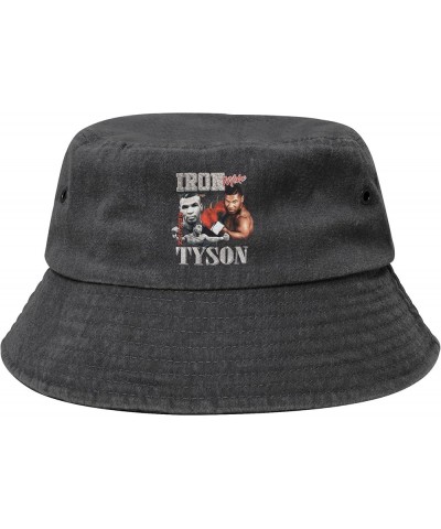 Unisex Fashion Printing Bucket Hat Washed Cotton Sun Fisherman Cap Outdoor Headwear for Women Men Black $14.84 Bucket Hats