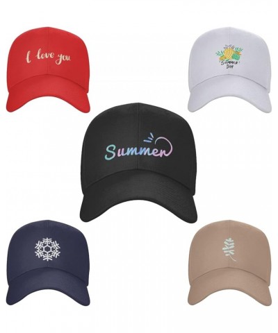 Custom Hats for Men Add Your Name Logo Text Image Here Personalized Baseball Hats Pink $7.77 Baseball Caps