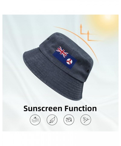 Flag of Singapore (1946–1952) Bucket Hat for Men Women Outdoor Washed Cotton Sun Hats Travel Beach Hat Navy Blue $12.91 Bucke...