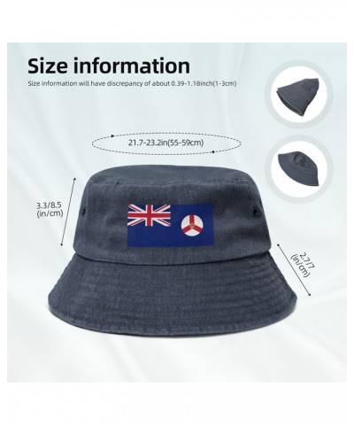 Flag of Singapore (1946–1952) Bucket Hat for Men Women Outdoor Washed Cotton Sun Hats Travel Beach Hat Navy Blue $12.91 Bucke...