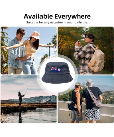 Flag of Singapore (1946–1952) Bucket Hat for Men Women Outdoor Washed Cotton Sun Hats Travel Beach Hat Navy Blue $12.91 Bucke...