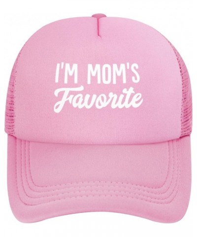 I'm Mom's Favorite Trucker Hat Women Mesh Baseball Cap Sun Hat Cowboy hat Men Hat Dad Hat Black Pink $11.28 Baseball Caps