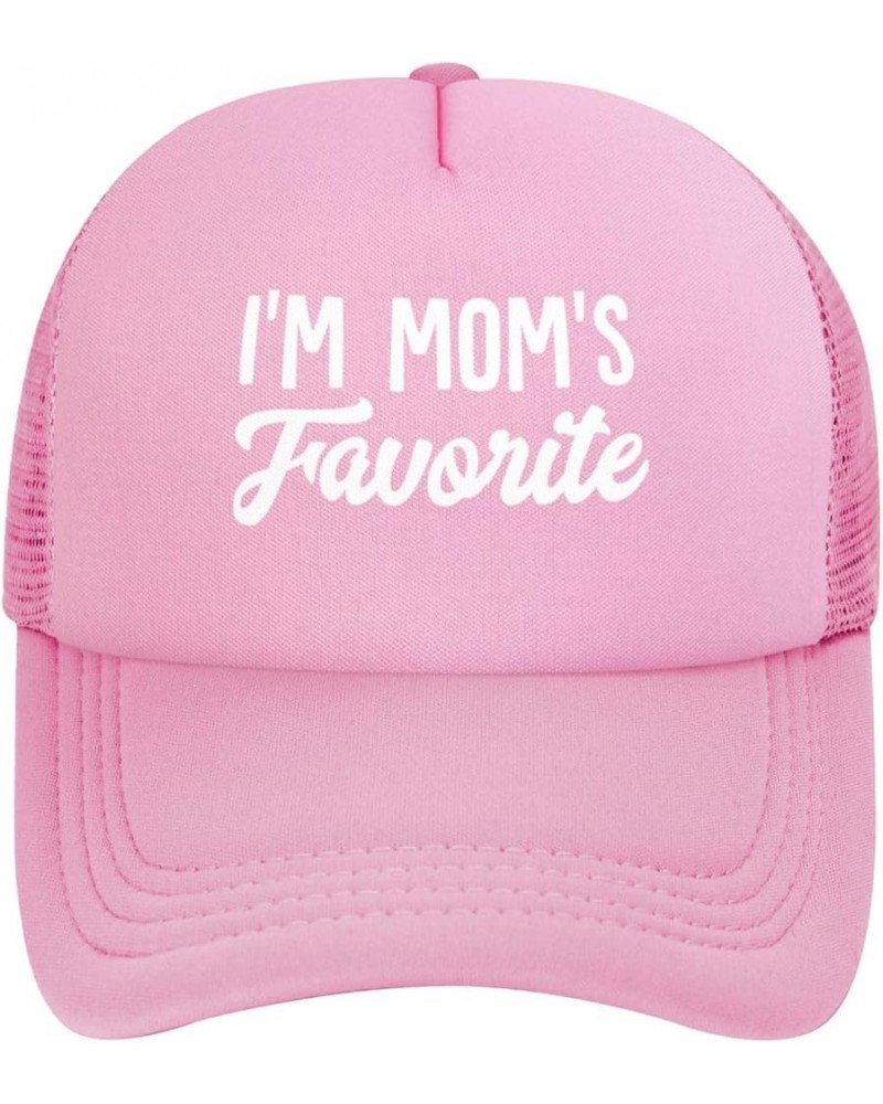 I'm Mom's Favorite Trucker Hat Women Mesh Baseball Cap Sun Hat Cowboy hat Men Hat Dad Hat Black Pink $11.28 Baseball Caps