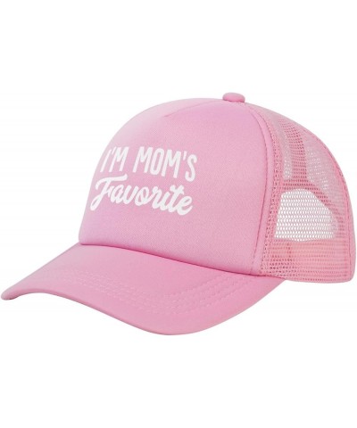 I'm Mom's Favorite Trucker Hat Women Mesh Baseball Cap Sun Hat Cowboy hat Men Hat Dad Hat Black Pink $11.28 Baseball Caps