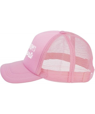 I'm Mom's Favorite Trucker Hat Women Mesh Baseball Cap Sun Hat Cowboy hat Men Hat Dad Hat Black Pink $11.28 Baseball Caps