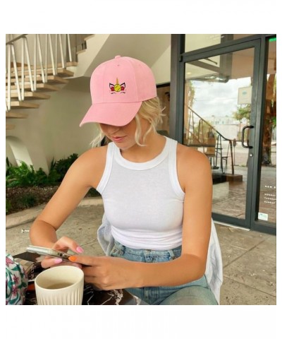 Softball Unicorn Baseball Cap Fashion Dad Hats for Teen Embroidered Gift for Daughter Cycling Hats for Outdoor Pink $15.87 Ba...