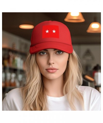 Flag of a United States Army Major General Baseball Cap for Men Women Trucker Hat Mesh Back Caps Dad Hat Red $9.07 Baseball Caps