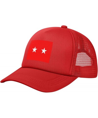 Flag of a United States Army Major General Baseball Cap for Men Women Trucker Hat Mesh Back Caps Dad Hat Red $9.07 Baseball Caps