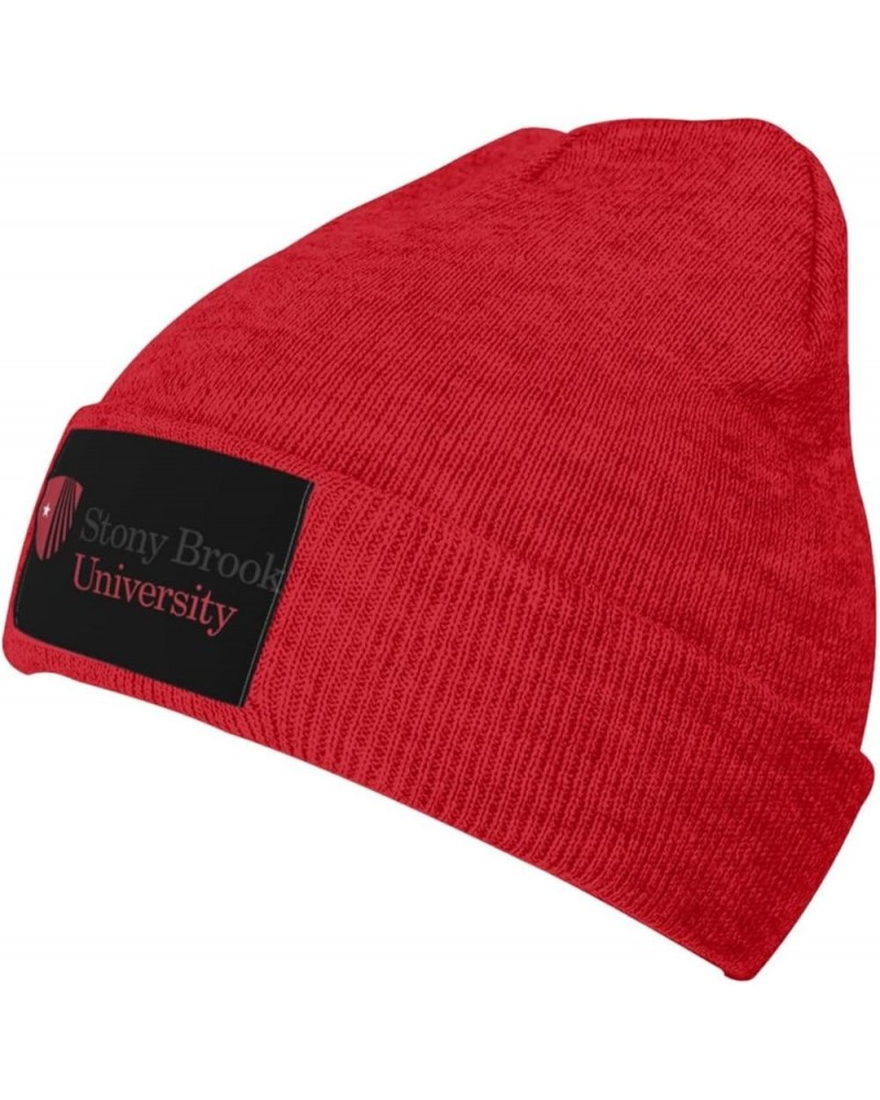 Stony Brook University Logo Classic Warm Winter Knit Cap Fleece Lined Beanie Hat Red $6.88 Skullies & Beanies