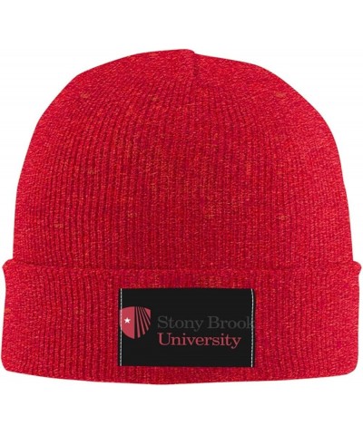 Stony Brook University Logo Classic Warm Winter Knit Cap Fleece Lined Beanie Hat Red $6.88 Skullies & Beanies