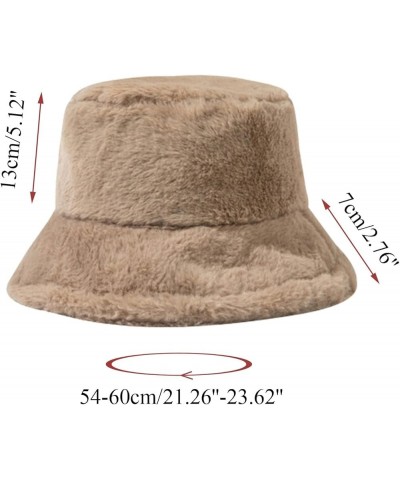 Warm Cap Style Color Thick Winter Solid Hat for Women Bucket Hat Basin Bucket Men Baseball Caps Big Buckets Khaki $7.37 Bucke...