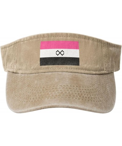 Flag of The Moksha People Sun Visor Hats for Women Men Adjustable Sports Sun Hats Cotton Golf Cap Natural $12.14 Visors