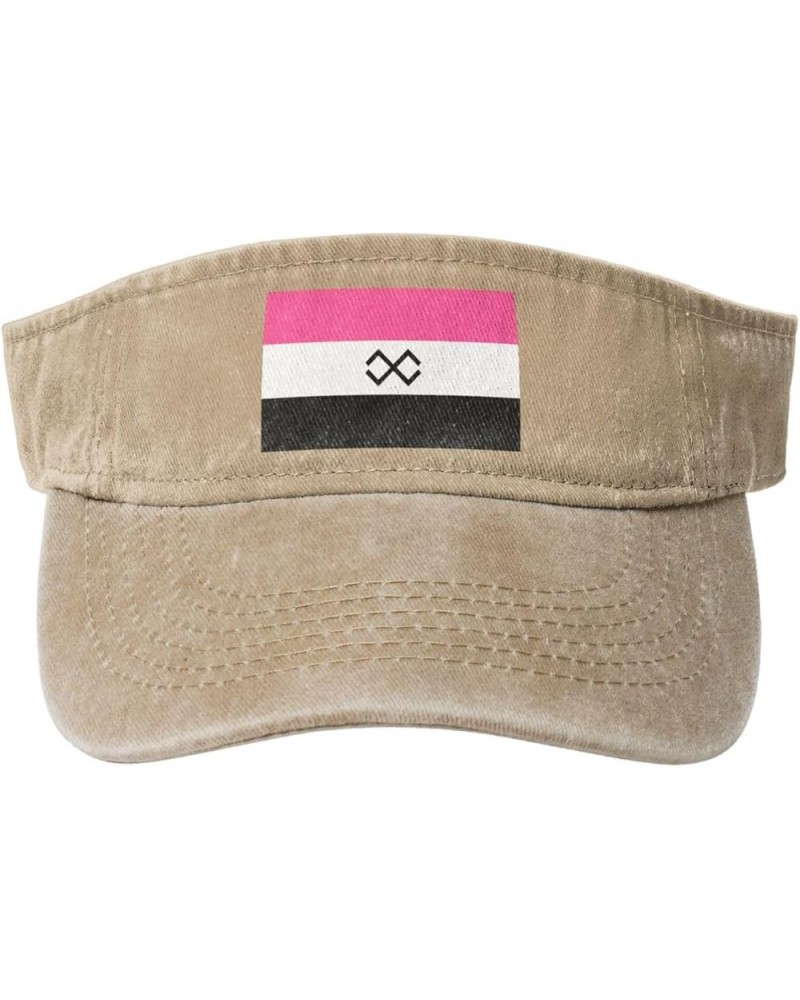 Flag of The Moksha People Sun Visor Hats for Women Men Adjustable Sports Sun Hats Cotton Golf Cap Natural $12.14 Visors