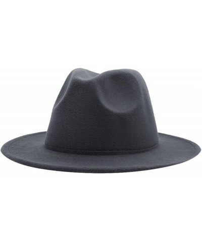 Fedora Hat Women Brim Solid Color Hats for Women Felt Cap for Men Fall Caps Gamble Jazz Fashionable Sky Blue1 $15.04 Fedoras