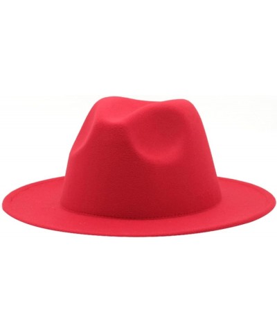 Fedora Hat Women Brim Solid Color Hats for Women Felt Cap for Men Fall Caps Gamble Jazz Fashionable Sky Blue1 $15.04 Fedoras