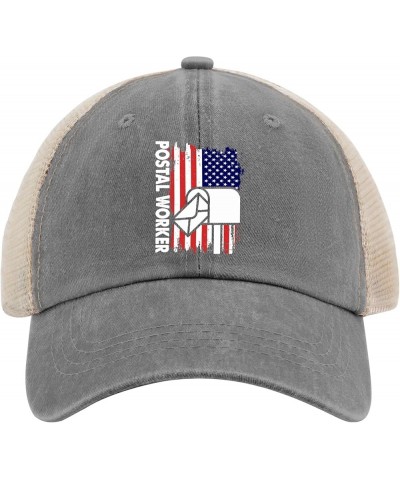 Postal Worker Hats for Womens Baseball Caps Classic Washed Ball Cap Fitted Gray02 $9.23 Baseball Caps