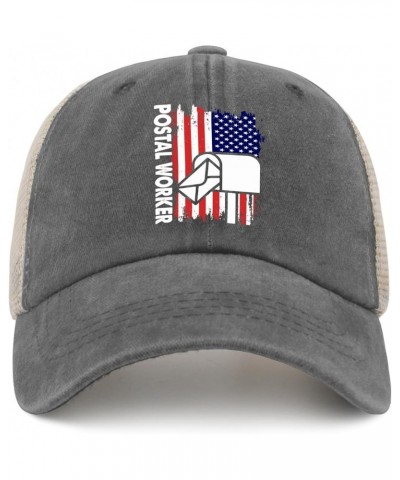 Postal Worker Hats for Womens Baseball Caps Classic Washed Ball Cap Fitted Gray02 $9.23 Baseball Caps