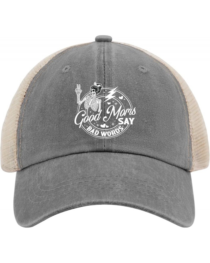 Good Moms Say Bad Words Golf Hat Mens Black Hat AllBlack Golf Hats Men Gifts for Girlfriends Workout Hats Gray02 $13.79 Sun Hats