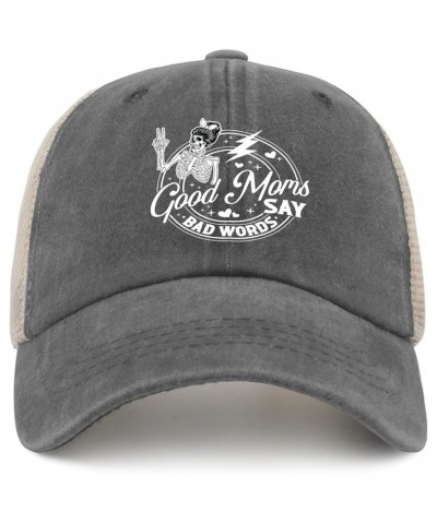 Good Moms Say Bad Words Golf Hat Mens Black Hat AllBlack Golf Hats Men Gifts for Girlfriends Workout Hats Gray02 $13.79 Sun Hats