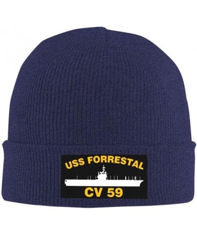 USS Forrestal CV 59 Flag-Knit hat Trucker Hats Denim Hats Cowboy Baseball Caps Fisherman's hat Navy Blue $13.99 Baseball Caps