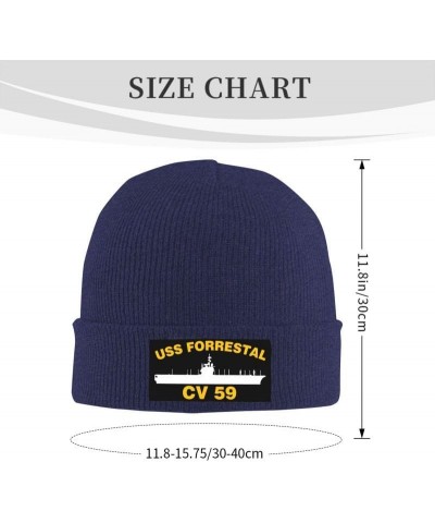 USS Forrestal CV 59 Flag-Knit hat Trucker Hats Denim Hats Cowboy Baseball Caps Fisherman's hat Navy Blue $13.99 Baseball Caps